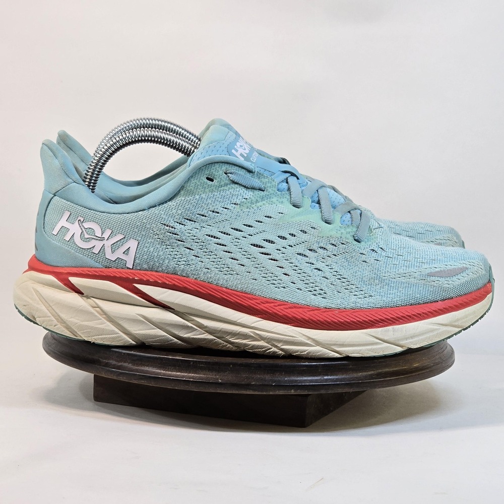 Hoka One One Clifton 8‎ Shoes Womens Size 9 Running Cushioned Mesh Lightweight